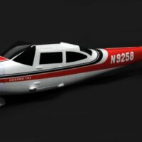 Fuselage with Red Decals for Cessna 1.4M RC Trainer Airplane (SMSM-FT-07)