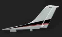 Rudder with Red Decals for Cessna 1.4M RC Trainer Airplane (SMSM-FT-13)